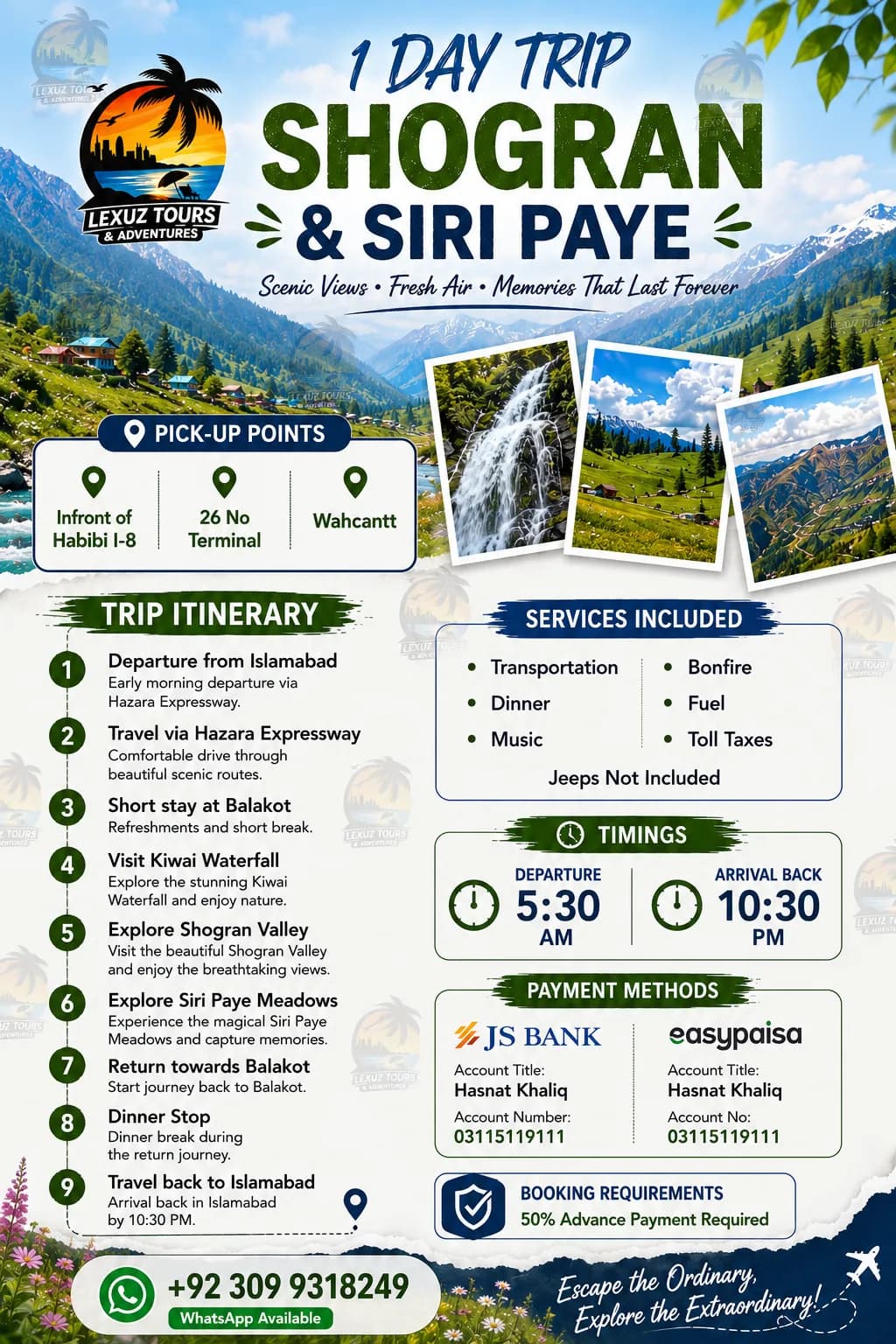 Shogran Siri Paye official itinerary poster